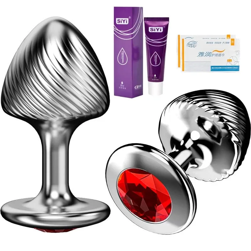 Ribbed Mushroom Metal Butt Plug Beginner Anal Plug Prostate Massage Dildos Masturbation Stimulator Adult Sex Toys For Man Women — image 13