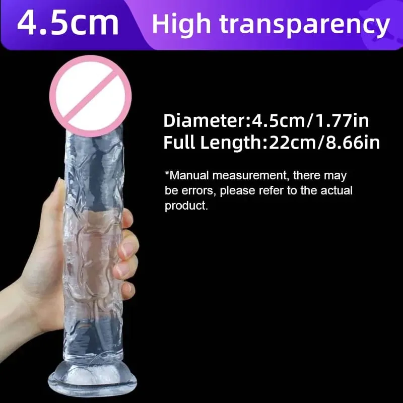 Transparent Big Dick 13 Sizes Realistic Jelly Dildo Women Gay Anal Sex Toys Soft Clitoris Vaginal Masturbators Penis Suction Cup — image 8