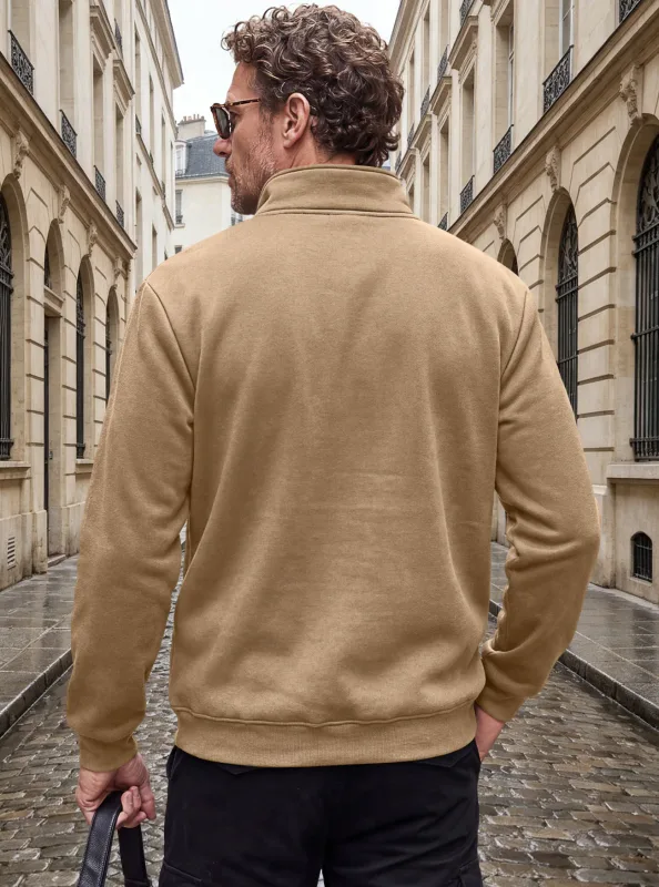 Four Seasons men's full-zip soft-shell jacket with stand-up collar, side pockets, long sleeves and relaxed casual style — image 32
