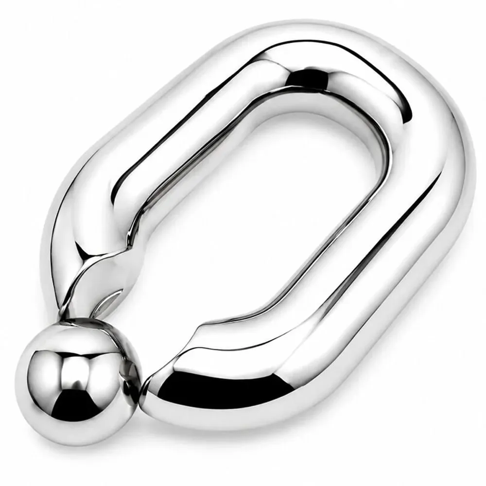 Male Heavy Duty BDSM Stainless steel Ball Scrotum Stretcher metal penis bondage Cock Ring Delay ejaculation male new Sex Toy men