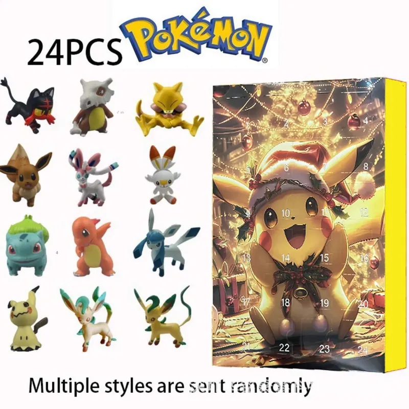 24 ชิ้น/เซ็ต Pokemon คริสต์มาส Advent ปฏิทินน่ารัก Pikachu Charizard PVC ขนาดเล็กอะนิเมะรูป Surprise กล่องของขวัญวันเกิดฮาโลวีน — image 8