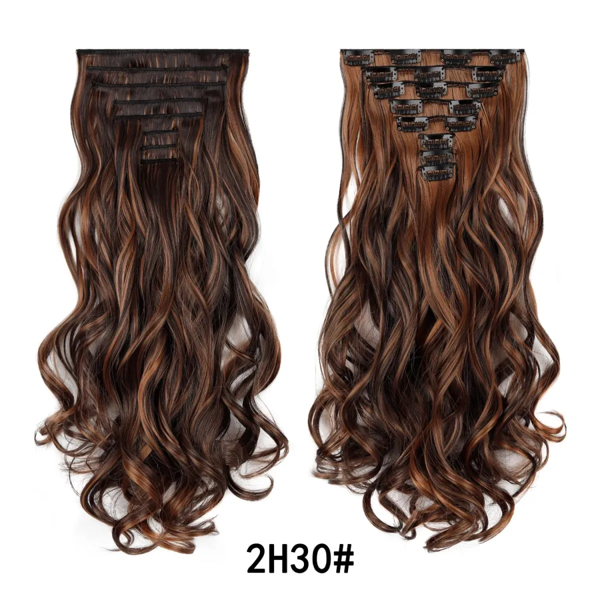 Clip In Hair Extension Curly 24 Inch 8 Pieces Hair Extensions for Women Daily Wear Work & Casual Styling Synthetic Hair Pieces