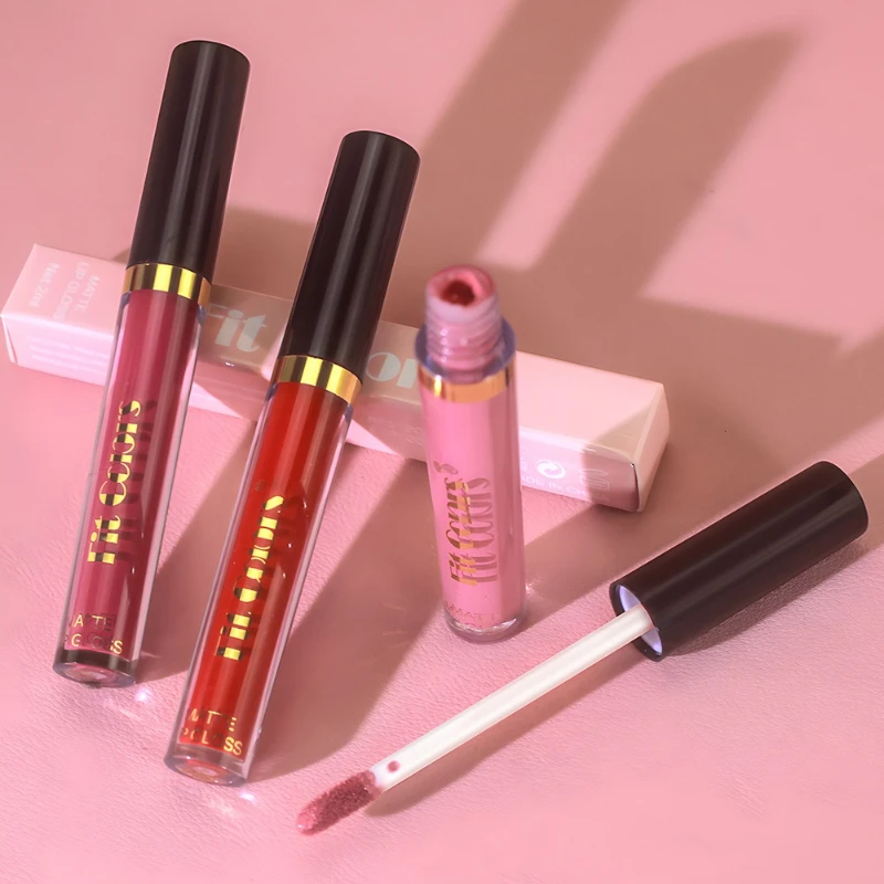 Fit Colors Long-lasting Matte Lipstick Non Stick Moisturizing Lip Gloss Waterproof Makeup Lip Glaze Sexy Purple Red Lipsticks — image 5