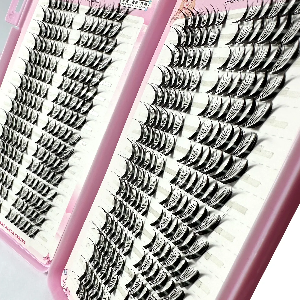 32 linhas de olho de raposa manga cluster cílios de olho de gato cílios individuais olhar natural diy extensão de cílios volume lash clusters