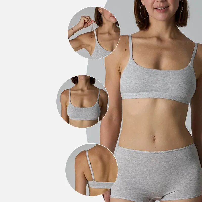 Cotton Bralette Seamless Breathable Underwears Lingerie Sets for Women's Fitness Sports Bras Panties Ladies No Bra Pad Intimate — image 6