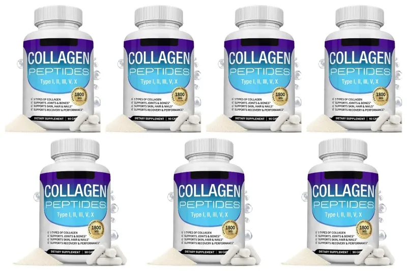 Collagen Peptides Capsules with 5 Types of Collagen for Joints Bones Skin Hair & Nails Wellness Support Adults 90 Capsules — image 8