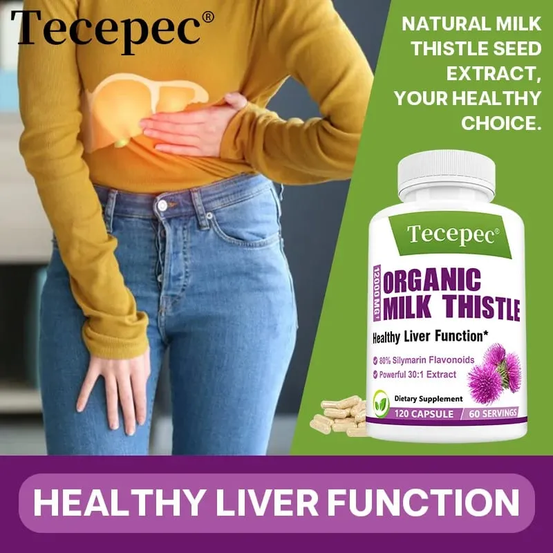 Milk Thistle Capsules Antioxidant Support Healthy Liver Function Detox Cleanse Cardiovascular Care Skin Health & Immunity — image 2
