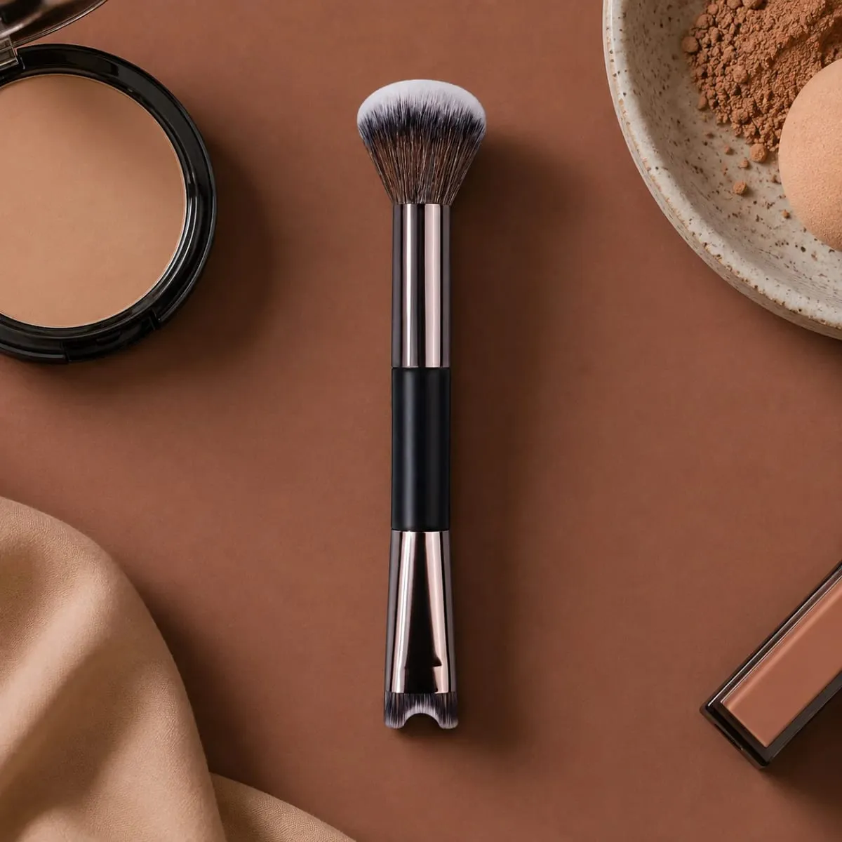 Nose Contour U-Shaped Makeup Brush Dual-End Nose Shadow Makeup Brushes Eyeshadow Contour Face Highlighting Brush Cosmetics Tools — image 5
