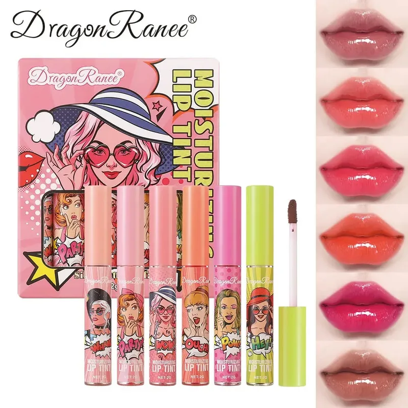 Das 6er-Pack Lipgloss-Set lässt sich leicht einfärben und verblasst nicht. Es ist ein Muss für Anfänger mit Lipgloss und Urlaub