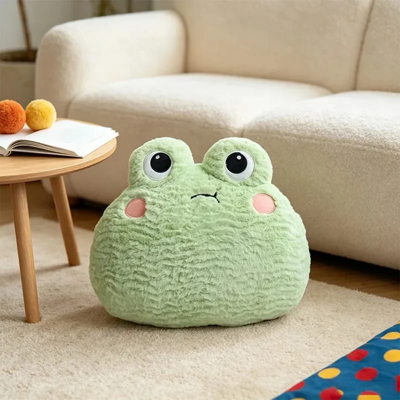 Cute Cartoon Animal Plush Pillow Soft Fluffy Pig Frog Cat Fox Sheep Kawaii Stuffed Cushion For Sofa Bedroom Home Decor Gift — image 11