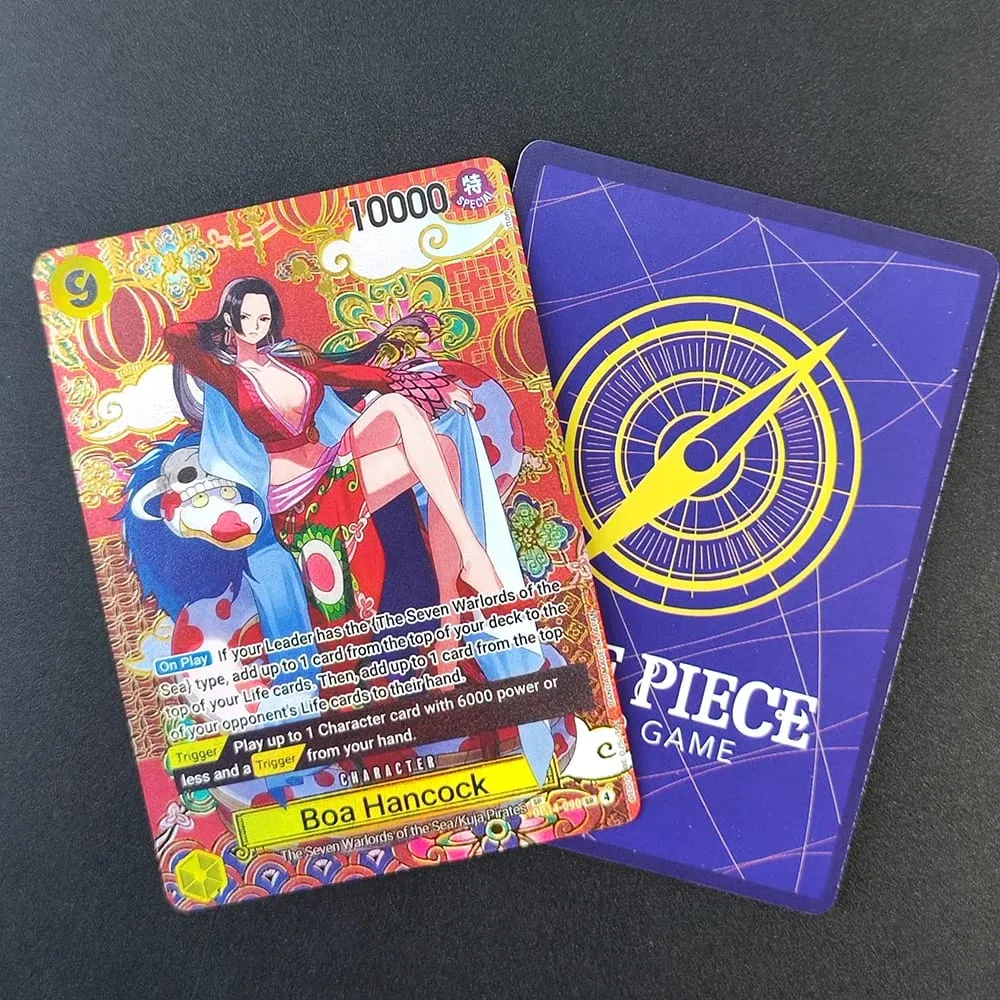 Diy One Piece Op14 Sp Card The Azure Sea Seven Hancock Perona Mihawk Sengoku Kid Killer Sugar English Collection Tcg Anime Card