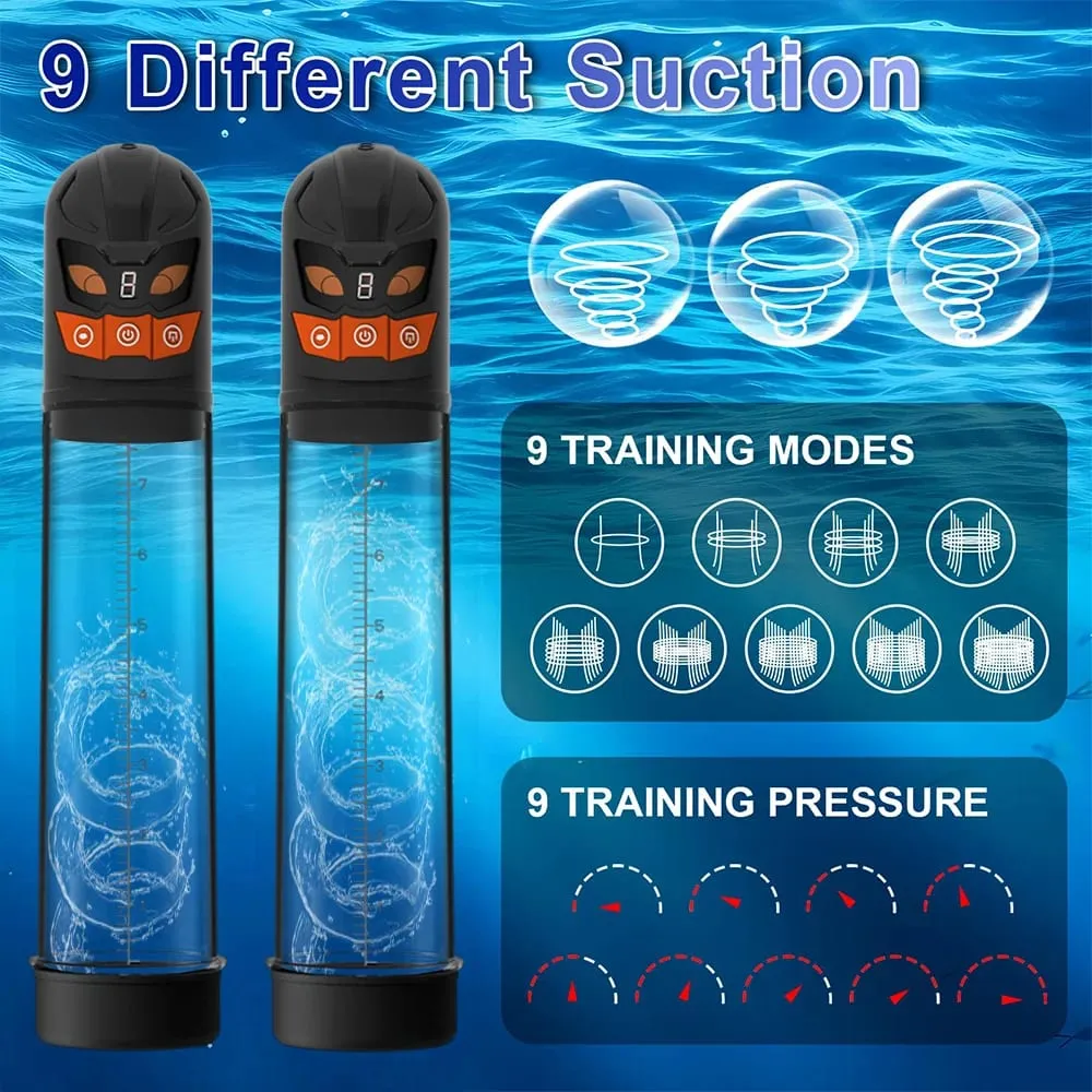 Automatic Penis Water Pump Electric Penis Pump Masturbator Penis Extender Dick Enlarger for Penis Trainer Sex Toys for Men — image 2