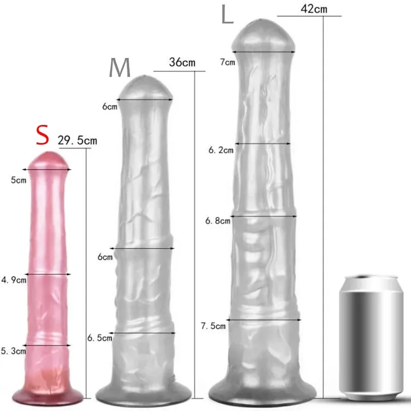 3 size S M L Colorful Large Long Silicone Fantasy Horse Dildo With Suction Cup Anal Dildo Penis Sex Toys for Women Men — image 10