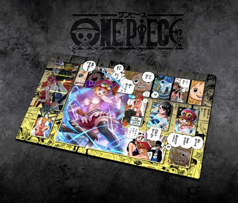 60*35cm Anime One Piece OPCG GAME Card Siri Komik PlayMat Empat Maharaja Baharu Mengajar Shankusu Buggy Luffy Mainan Koleksi Helikopter — image 25