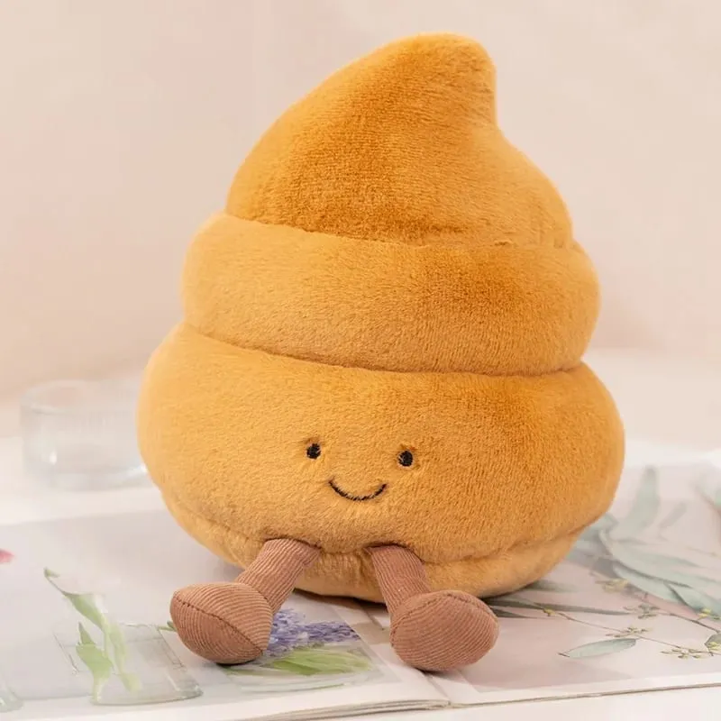 Kawaii Toilet Plush Humanoid Toy Stuffed Poop Roll Paper Plushie Smiling with Legs Prop Decor Gift — image 11
