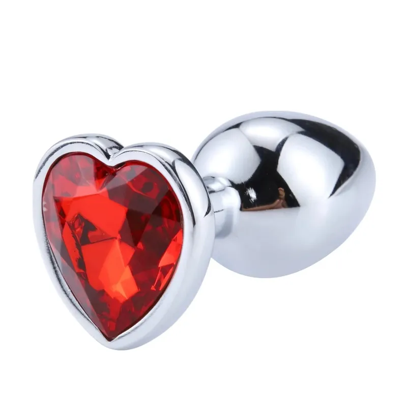 3 Sizes Metal Anal Plug Heart Base Butt Plug for Adults Women Men Couples Stainless Steel S/M/L Diamond Masturbator Sex Toys 18+ — image 12
