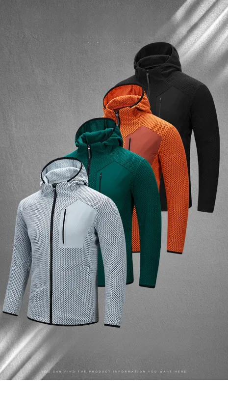 Fashionable and Versatile Warm Hooded Coats, High-quality Men's Zipper Coats for Fall/winter,Casual Sports Fitness Sweatshirts