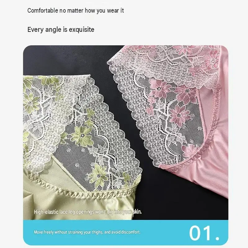 Men Satin Ice Silk Triangle Underwear 3D Pouch Low‑Waist Briefs Side Lace Breathable Soft Sexy Male Plus Size Intimate Shorts — image 10