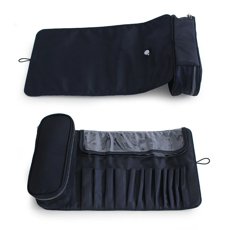 Sac de maquillage pour femmes, sac à pinceaux cosmétiques, organisateur de voyage, pinceaux de maquillage, outils pliables, sacs à roulettes, étui de maquillage en Nylon imperméable — image 2