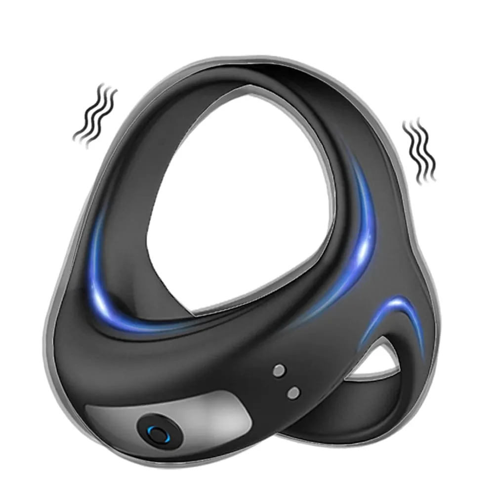 Powerful Vibrator Cock Ring for Men Delay Ejaculation Penis Ring Sex Toys Lock Penisring Cockring Adult Male Sex Supplies 18+ — image 1