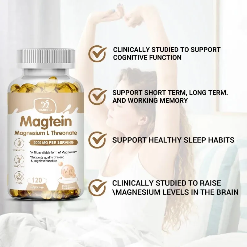 Pure Magtein Magnesium L-Threonate Capsules for Improves Sleep Quality & Cognitive Performance Reduces Anxiety & Neuro Health — image 2