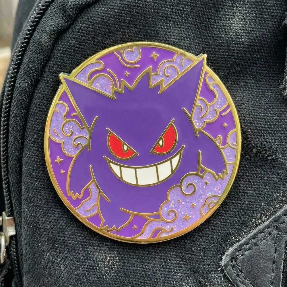 Anime Game Pokemon Hard Enamel Pins Cute Cartoon Gengar Brooches on Clothes Lapel Badges Metal Jewelry Accessories — image 4