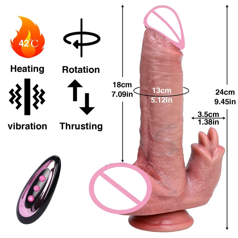 Pênis grande pênis vibrador realista vibrador telescópico feminino masturbador anal plug para mulheres empurrando brinquedos sexuais adultos masculino sex shop — image 15