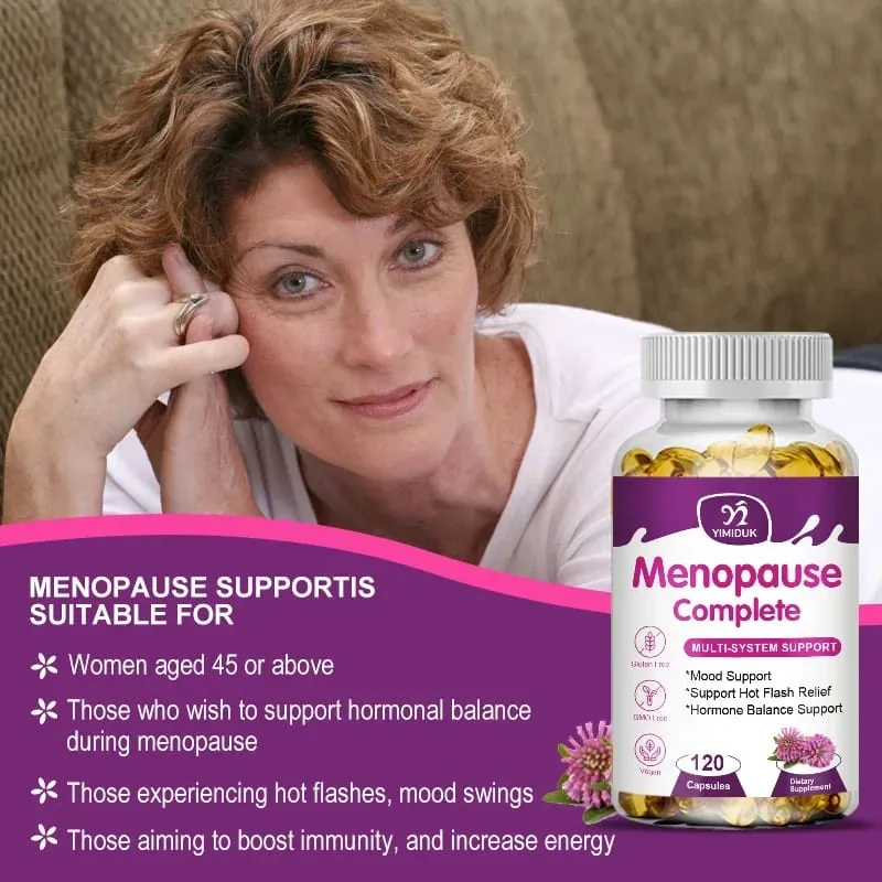 Advanced Menopause Complete Capsules Support Soothes Joint Discomfort Heart Health & Cognitive Function GMP Certified Vegan
