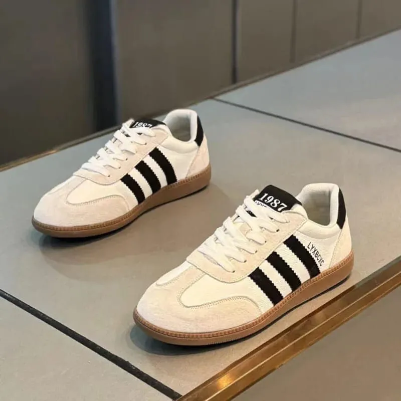 High Quality Leather Sneakers Men Trainers Classic Casual Sports Shoes Man Flat Sneakers Outdoor Non-slip Men's Skateboard Shoes — image 7