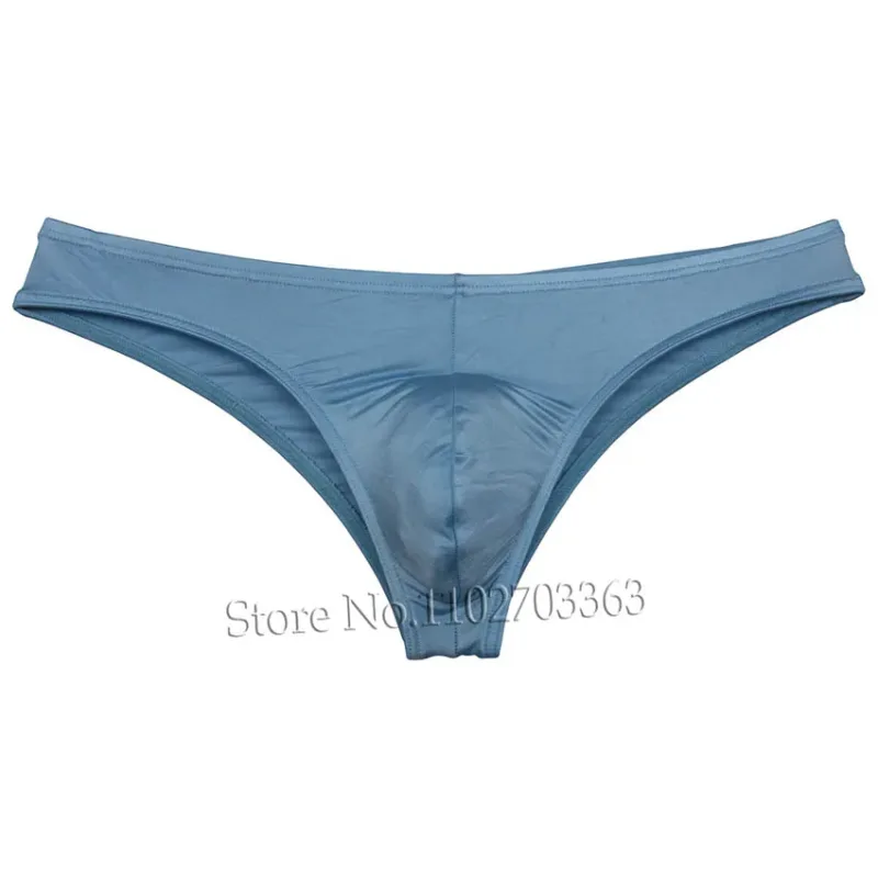 Men's Bikini Briefs Triangle Underwear Pucker Back Micro Briefs Elastic Shiny Summer Low Rise Beach Briefs Sexy Silky Smooth — image 25