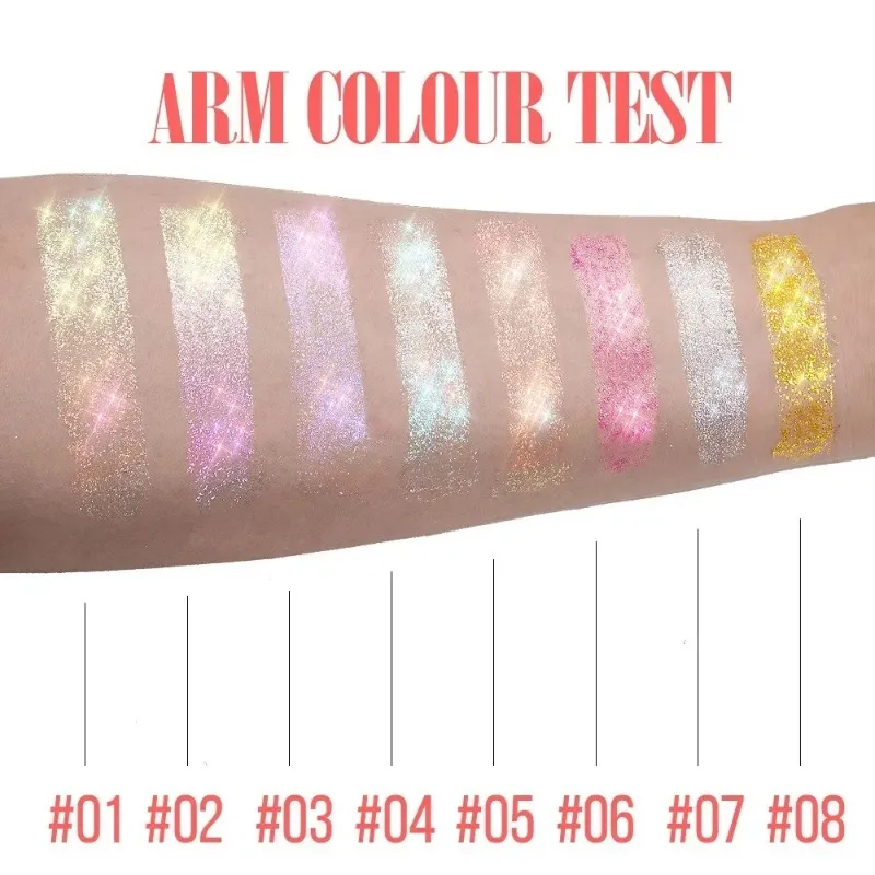Sparkling Sequins Glitter Gel Face Body Eye Painting Shine Liquid White Silvery Pearl Gloss Eye Brighten Stage Makeup Decoration