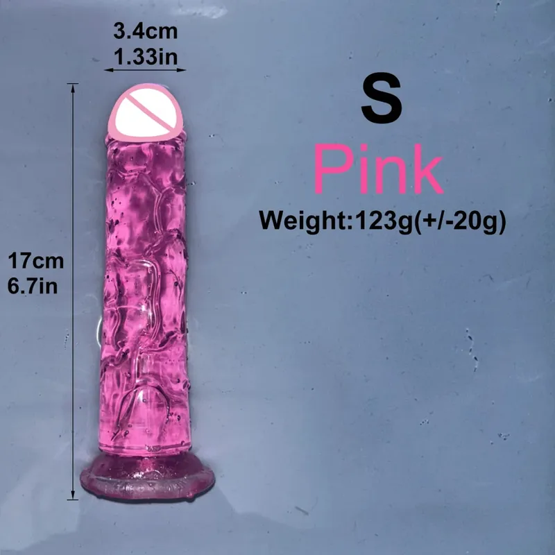 Ucuz 5 Renk Küçük Şeffaf Yapay Penis Vantuz Jöle Dick Kadın Erotik Anal Seks Oyuncakları Yumuşak Klitoris Vajinal Masturbators Penis — image 18