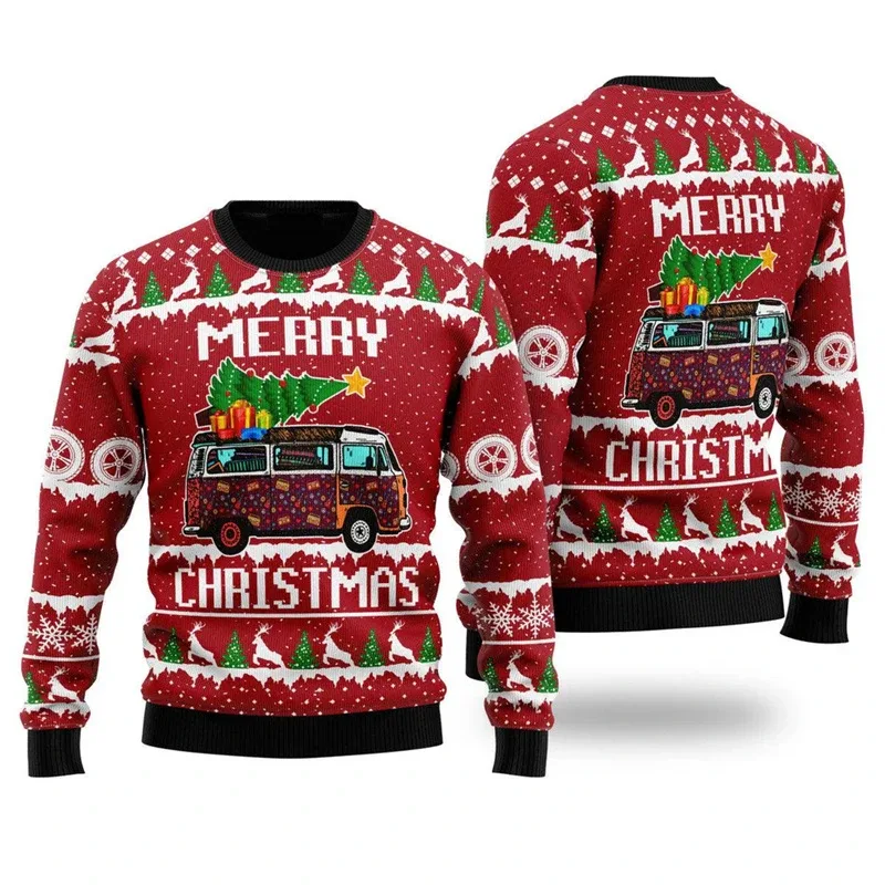 New 2026 Ugly Christmas Sweater Men Santa Claus Pattern Pullovers Women 2026 New Year Merry Christmas Crew Neck Sweatshirts — image 13