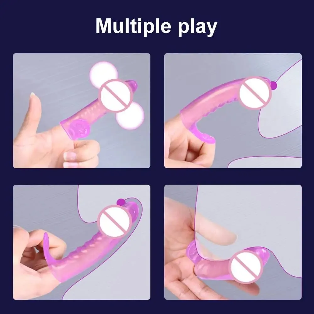 Sex Toys For Women Men Adult Erotic Bdsm G Spot Vagina Massager No Vibrator Butt Plug Finger Sleeve Clitoris Stimulator Sex Shop — image 4