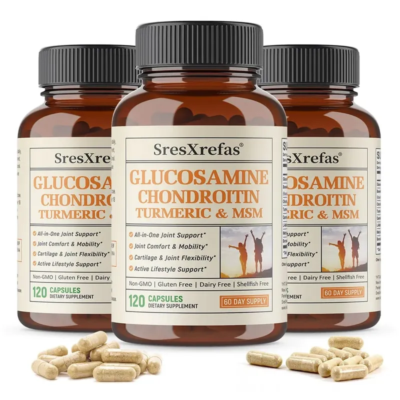 Glucosamine Chondroitin MSM Turmeric Capsules Supports Hips Knees Joint Bone Cartilage Health & Mobility Flexibility — image 10