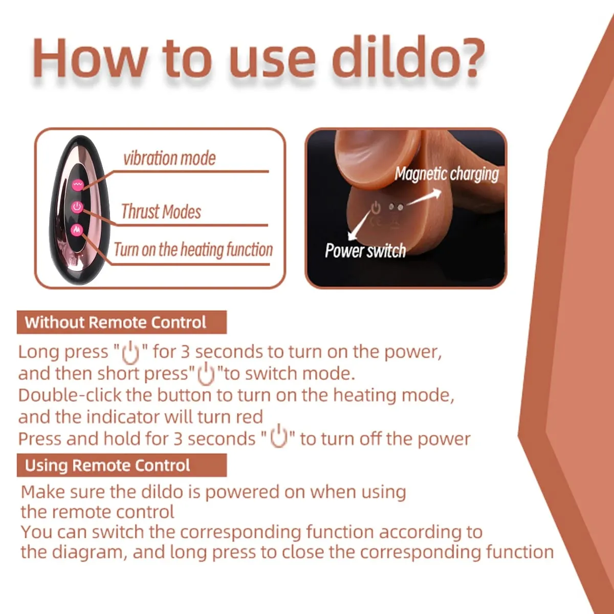 Realistic Dildo Vibrator Wireless Remote Rotating Penis Suction Cup G-spot Clit Stimulator Sex Toys Telescopic Vibrating Dildos — image 6