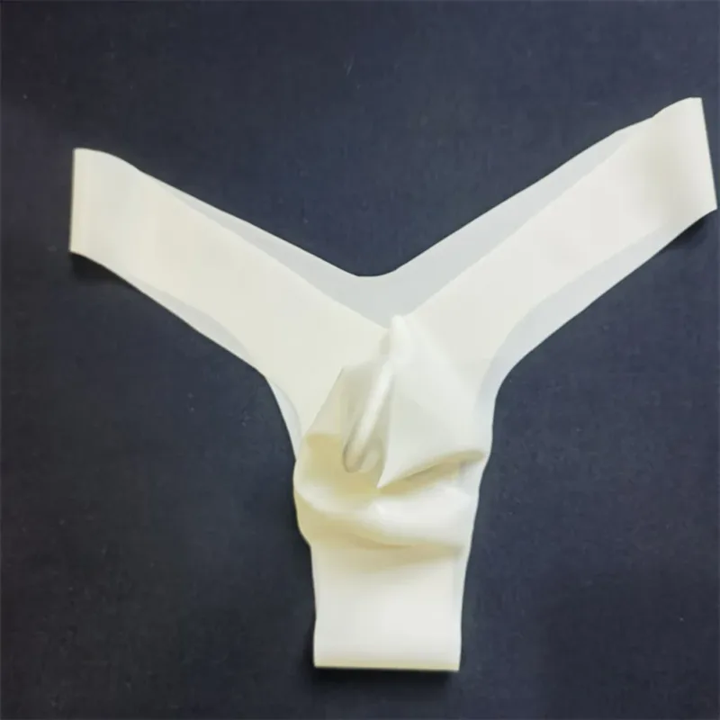 Mens Latex Foam Soft G-strings Sexy Lingerie Underwear Rubber Elephant Nose Pouch Thongs Man Sheer Exotic Panties — image 23