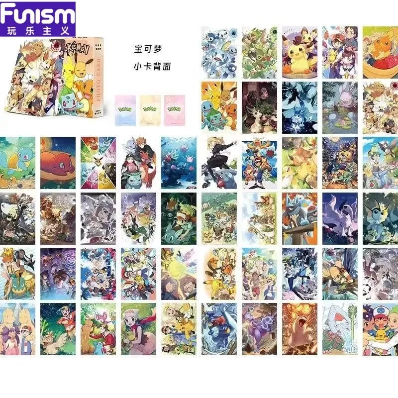 50-Pack Pikachu Anime Laser Card Game Funism Pokemon Laser Tag(The style will be updated.Please refer to the actual item)