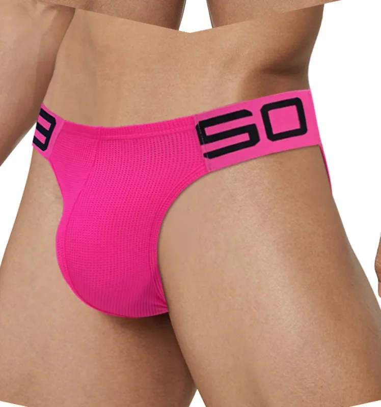 Cuecas masculinas de mistura de nylon, cuecas respiráveis com letras de chifre em relevo, cintura elástica larga, cor fluorescente, roupa íntima sexy — image 15