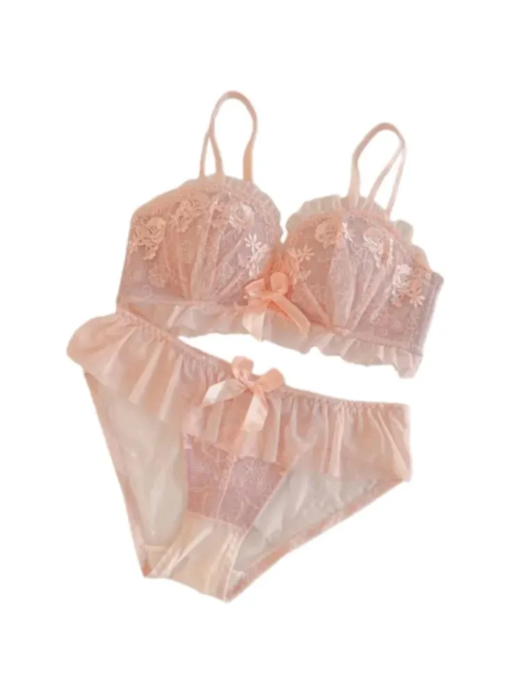 Push Up Bra Wireless for Small Breasts Anti Sagging Lace Bralette Women's Non Padded Lingerie To Enhance & Lift Comfort Bras — image 2