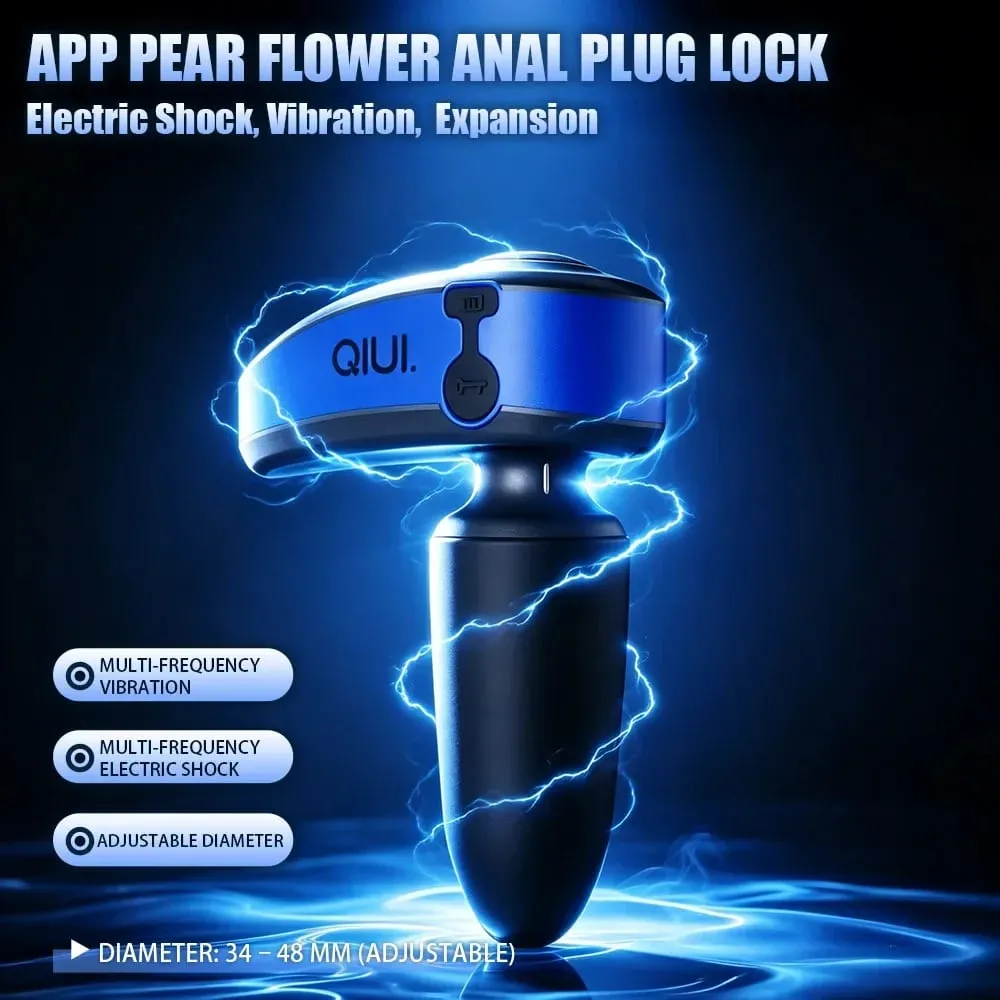 APP Remote Control Electric Shock Anal Plug Vibrating Butt Plug Expansion Adjustable Diameter Anal Plug Lock Adult Sex Toys
