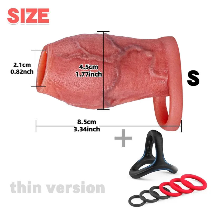 Man Dick Enlargement Semen Lock Ring For Men Delayed Ejaculation Soft Silicone Penis Sleeve Hollow Cock Ring Adult 18+ Sex Toy — image 12