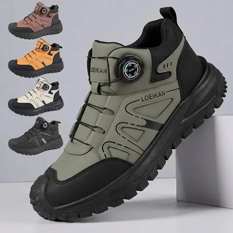 Unisex High‑top Casual Sneakers Rotary Buckle Slip‑on Thick Sole Fashion Daily Walking Shoes for Men Women — image 3