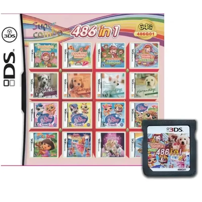 4300 500 520 482 In 1 NDS Multi Game Card Retro Game Cartridge With Box For DS Lite DSi 3DS Game Collection