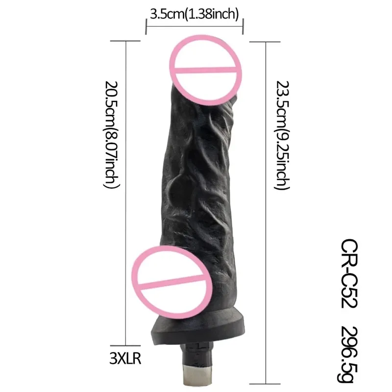 3xlr acessório de máquina sexual grande anal vibrador ventosa extensão-tubo acessórios auxiliares para mulher homem