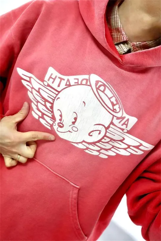 26SS New SAINT Mxxxxxx BABY MICHAEL HOODIE High-Street Oversized Cotton Hooded Sweater Printed Washed Hoodies For Men — image 12