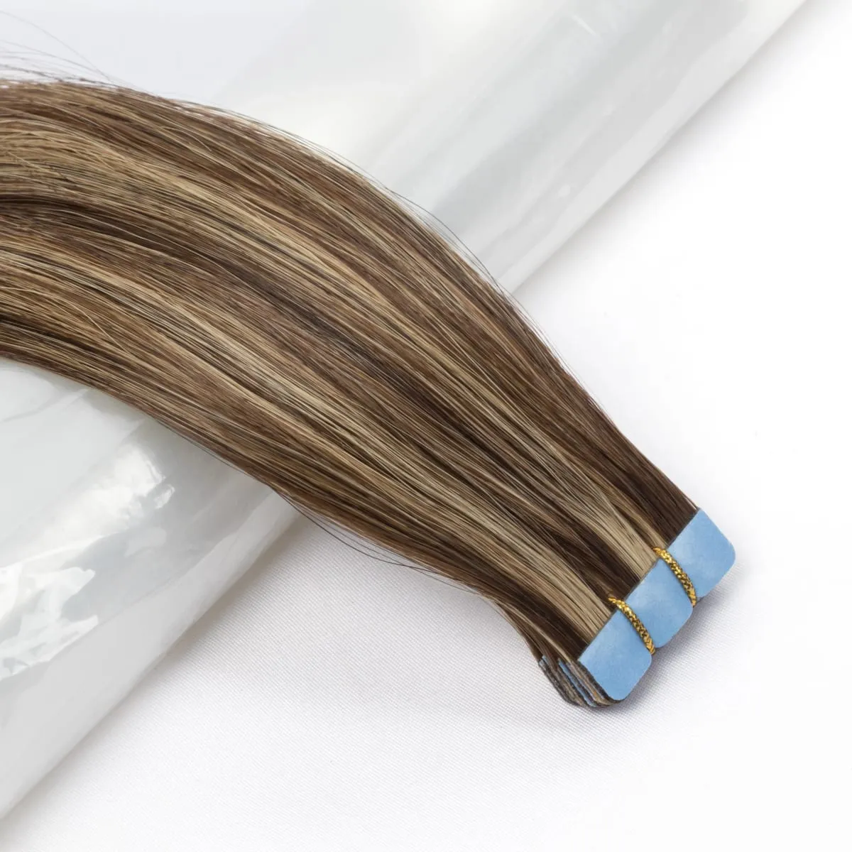 Human Hair Mini Tape In Extensions Skin Weft Machine Remy Natural Tape In 10pcs For Side Tape On Hair 12-24 Inch