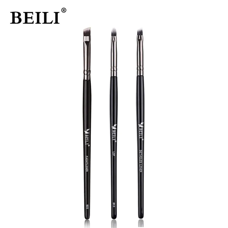 1/3pcs Professional Classic Natural Eye Makeup Brushes Set Eyeshadow Eyebrow Blending Smokey Black Beauty Make up Brushes — image 14