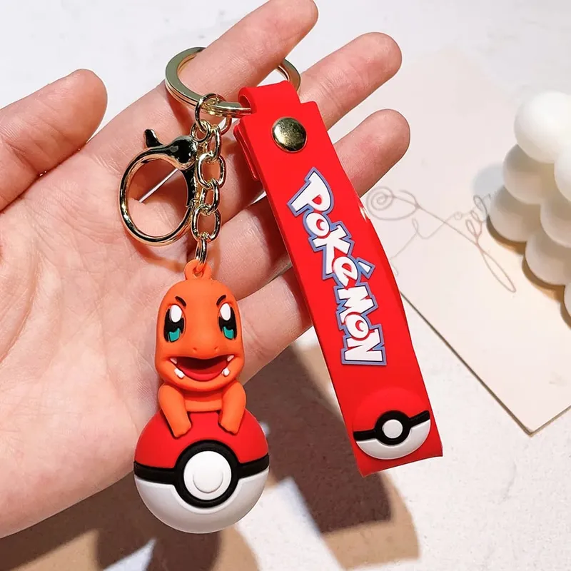 40 Style Wholesale Anime Pokémon Pikachu Eveen Keychain Cartoon Cute Charizard Keyring Student Backpack Car Key Chain Toys Gifts — image 16