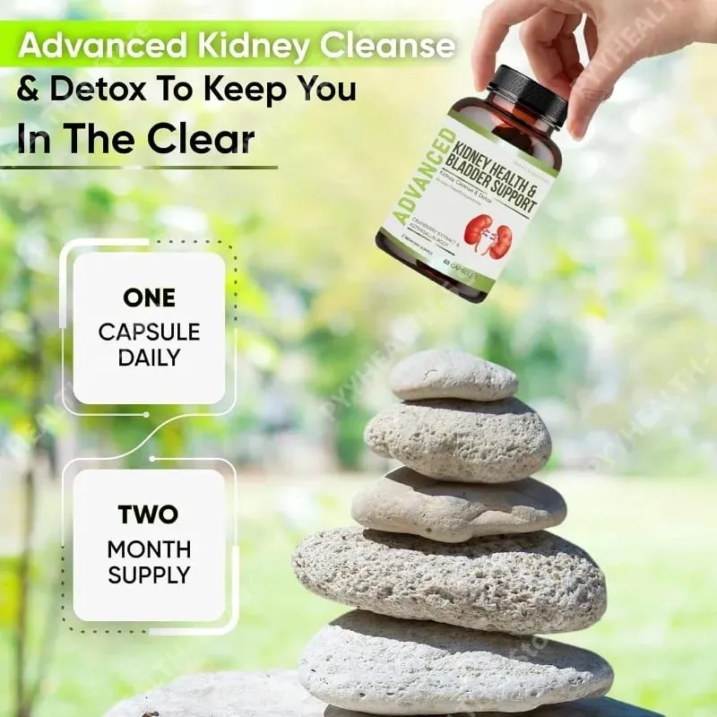 Kidney Cleanse Detox Capsules Bladder Urinary Support with Chanca Piedra Cranberry Juniper Berries Vegetable Capsule 60 Counts — image 5